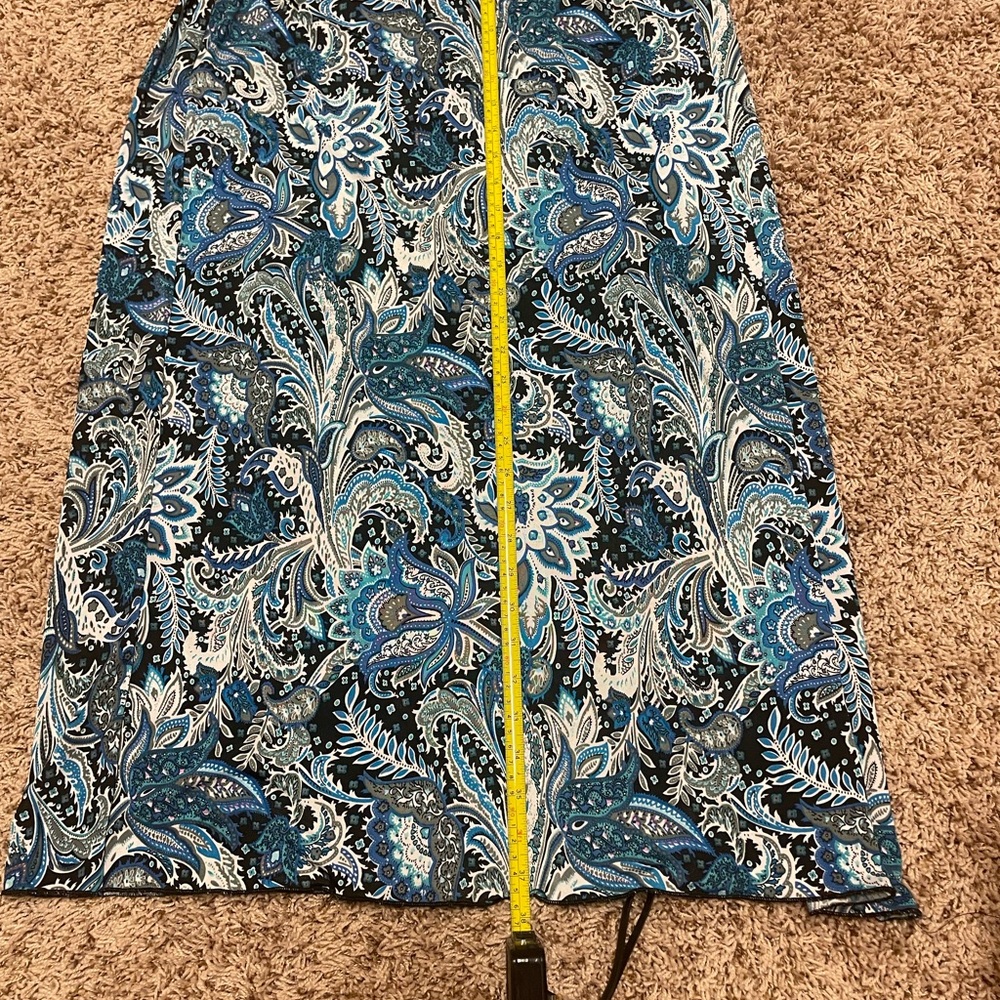 Blue Paisley Halter Maxi Dress - Picture 5 of 7